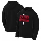 Men's Portland Trail Blazers Black 2022 Legend On Court Practice Performance Pullover Hoodie