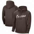 Men's Portland Trail Blazers Brown 2021 City Edition Essential Logo Fleece Pullover Hoodie
