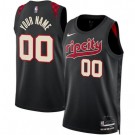 Men's Portland Trail Blazers Custom Black 2023 City Icon Heat Press Jersey