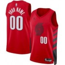 Men's Portland Trail Blazers Custom Red Statement Heat Press Jersey