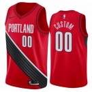 Men's Portland Trail Blazers Custom Red Statement Icon Hot Press Jersey