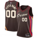 Men's Portland Trail Blazers Customized Brown 2021 City Stitched Swingman Jersey