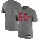 Men's Portland Trail Blazers Gray Sideline Legend Performance Practice T Shirt
