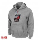 Men's Portland Trail Blazers Grey Printed Pullover Hoodie