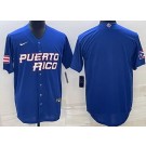 Men's Puerto Rico Blank Blue 2023 World Baseball Classic Cool Base Jersey