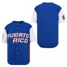 Men's Puerto Rico Blank Blue Baseball Jersey