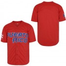 Men's Puerto Rico Blank Red Baseball Jersey