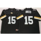 Men's Purdue Boilermakers #15 Drew Brees Black College Football Jersey