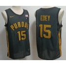 Men's Purdue Boilermakers #15 Zach Edey Black College Basketball Jersey