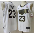 Men's Purdue Boilermakers #23 Jaden Ivey White College Basketball Jersey