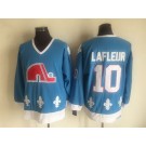 Men's Quebec Nordiques #10 Guy Lafleur Light Blue Throwback Jersey