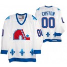 Men's Quebec Nordiques Customized White Throwback Jersey