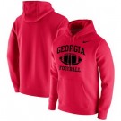 Men's Red Retro Football Club Fleece Pullover Hoodie