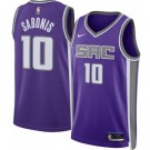 Men's Sacramento Kings #10 Domantas Sabonis Purple Icon Heat Press Jersey