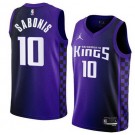 Men's Sacramento Kings #10 Domantas Sabonis Purple Statement Icon Heat Press Jersey