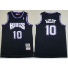 Men's Sacramento Kings #10 Mike Bibby Black 2001 Throwback Swingman Jersey