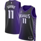 Men's Sacramento Kings #11 Domantas Sabonis Purple Statement Heat Press Jersey