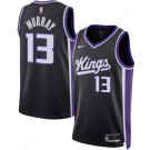 Men's Sacramento Kings #13 Keegan Murray Black Heat Press Jersey