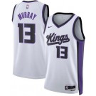Men's Sacramento Kings #13 Keegan Murray White Heat Press Jersey
