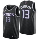 Men's Sacramento Kings #13 Tristan Thompson Black Statement Icon Hot Press Jersey