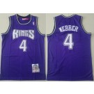 Men's Sacramento Kings #4 Chris Webber Purple 1998 Throwback Swingman Jersey