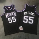 Men's Sacramento Kings #55 Jason Williams Black 1998 Throwback Authentic Jersey