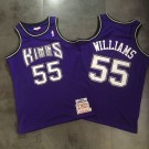 Men's Sacramento Kings #55 Jason Williams Purple Throwback Authentic Jersey