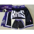 Men's Sacramento Kings Black Just Don 1998 Swingman Shorts