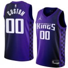 Men's Sacramento Kings Custom Purple Statement Icon Heat Press Jersey