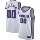 Men's Sacramento Kings Custom White Icon Hot Press Jersey