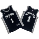 Men's San Antonio Spurs #1 Victor Wembanyama Black Icon Swingman Jersey