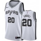 Men's San Antonio Spurs #20 Manu Ginobili White Icon Hot Press Jersey