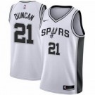 Men's San Antonio Spurs #21 Tim Duncan White Icon Hot Press Jersey