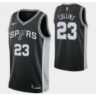 Men's San Antonio Spurs #23 Zach Collins Black Icon Hot Press Jersey