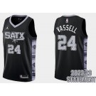 Men's San Antonio Spurs #24 Devin Vassell Black 2022 Statement Icon Hot Press Jersey