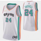 Men's San Antonio Spurs #24 Devin Vassell White City Diamond 75th Icon Hot Press Jersey