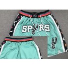 Men's San Antonio Spurs Aqua City Just Don Shorts