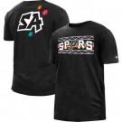 Men's San Antonio Spurs Black 2022 City Edition Brushed Jersey T Shirt
