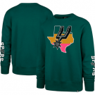 Men's San Antonio Spurs Dark Green City Edition Two Peat Headline Pullover Sweatshirt