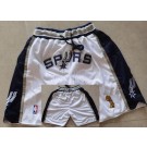 Men's San Antonio Spurs White Champions Just Don Shorts