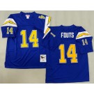 Men's San Diego Chargers #14 Dan Fouts Blue 1984 Throwback Jersey