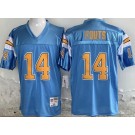 Men's San Diego Chargers #14 Dan Fouts Light Blue 1984 Throwback Jersey