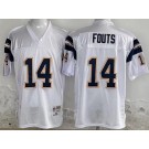 Men's San Diego Chargers #14 Dan Fouts White 1984 Throwback Jersey