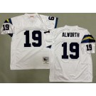 Men's San Diego Chargers #19 Lance Alworth White 1963 Throwback Jersey