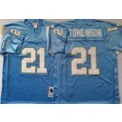 Men's San Diego Chargers #21 LaDainian Tomlinson Light Blue Throwback Jersey