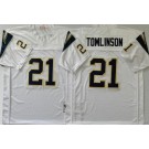 Men's San Diego Chargers #21 LaDainian Tomlinson White Throwback Jersey