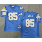Men's San Diego Chargers #85 Antonio Gates Light Blue Throwback Jersey