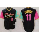 Men's San Diego Padres #11 Yu Darvish Black City Connect Player Number Cool Base Jersey