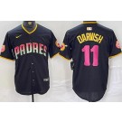 Men's San Diego Padres #11 Yu Darvish Black Fashion Baseball Jersey
