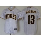 Men's San Diego Padres #13 Manny Machado White Cool Base Jersey